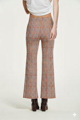 Pantalón Hollie punto en cuadros multicolor